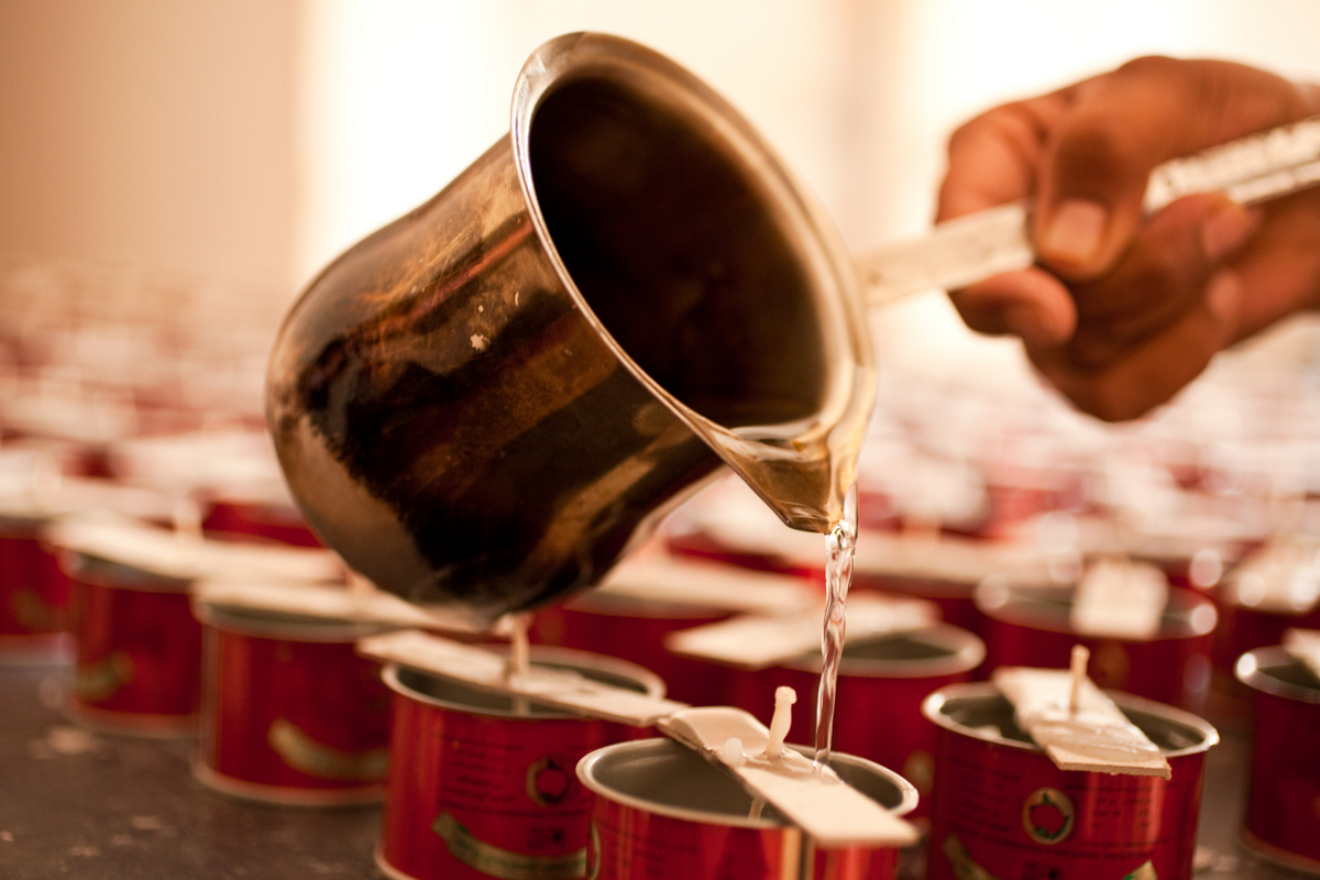Tea being poured