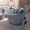Buckets from an archaeological dig at Feynan